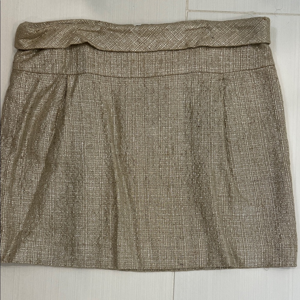 Elegant Gold and Tan Women's Mini Skirt